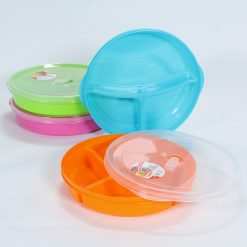 Envase Compartimientos Plástico Redondo