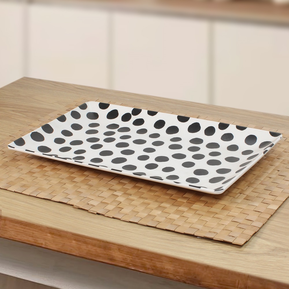 Bandeja De Melamina Lunares 44,5x27