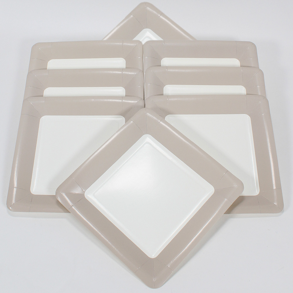 Set x8 Platos Descartables 23,7x23,7