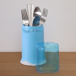 Porta Cubiertos Plástico Con Tapa