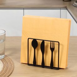 Servilletero De Metal - Diseño Cubiertos