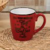 Taza De Cerámica Roja
