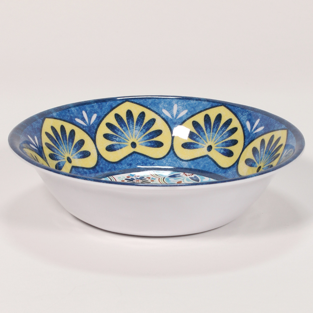 Plato Hondo Azul Estampado - Imagen 2
