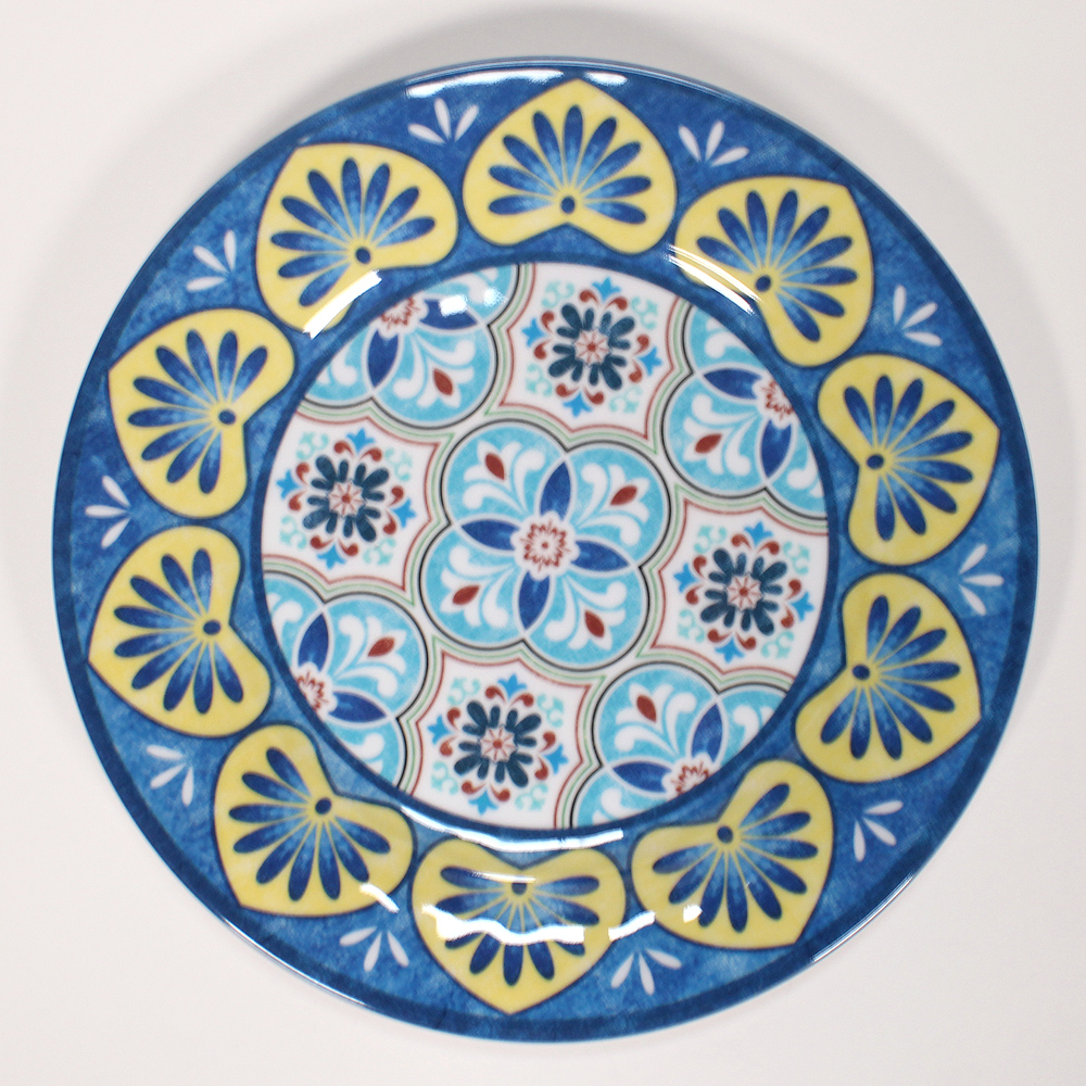 Plato Llano Azul Estampado - Imagen 3