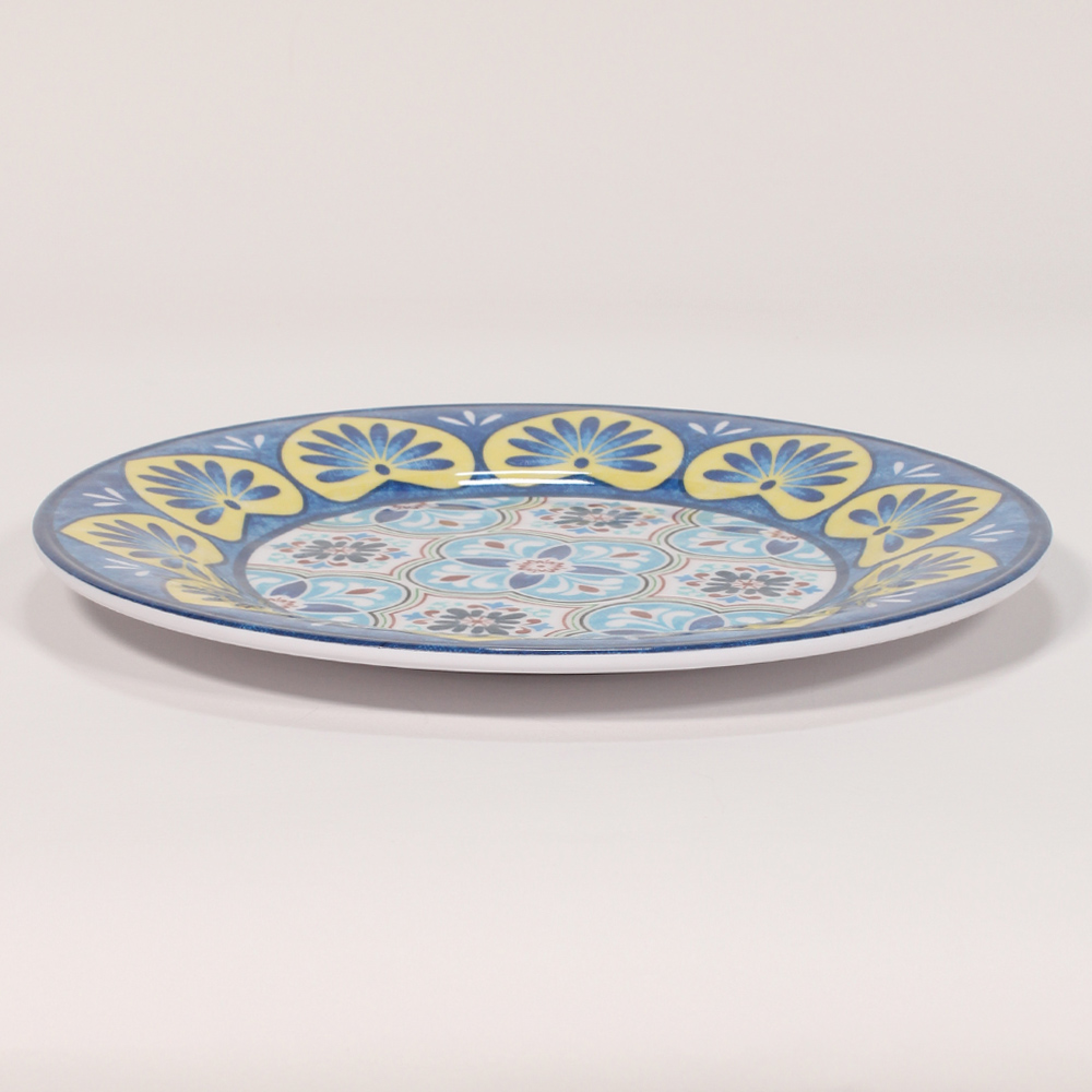 Plato Llano Azul Estampado - Imagen 2