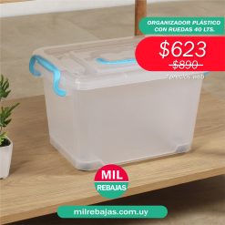 Organizador Plástico Con Ruedas 40 Lts.