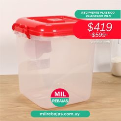 Recipiente Plástico Cuadrado 26,5