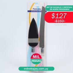 Set De Cuchillo Y Espátula En Acero Inoxidable