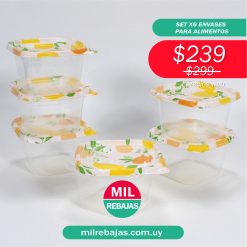 Set x6 Envases Para Alimentos