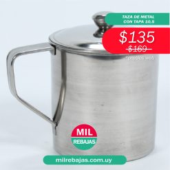 Taza De Metal Con Tapa 10,5