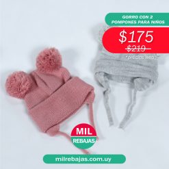 Gorro Con 2 Pompones Para Niños