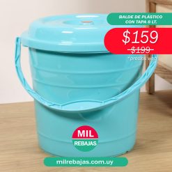 Balde De Plástico Con Tapa 8 Lt.