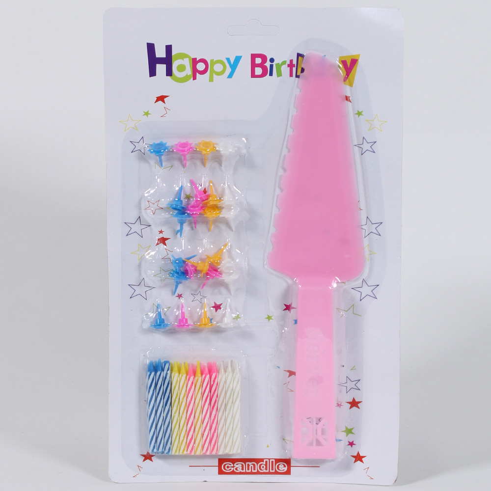 Set De Velitas Con Espatula Para Torta - Imagen 2