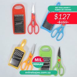 Set Rallador Y Tijera De Cocina