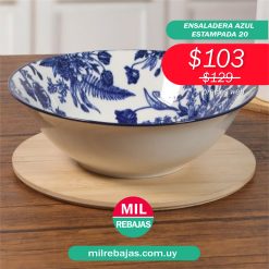 Ensaladera Azul Estampada 20