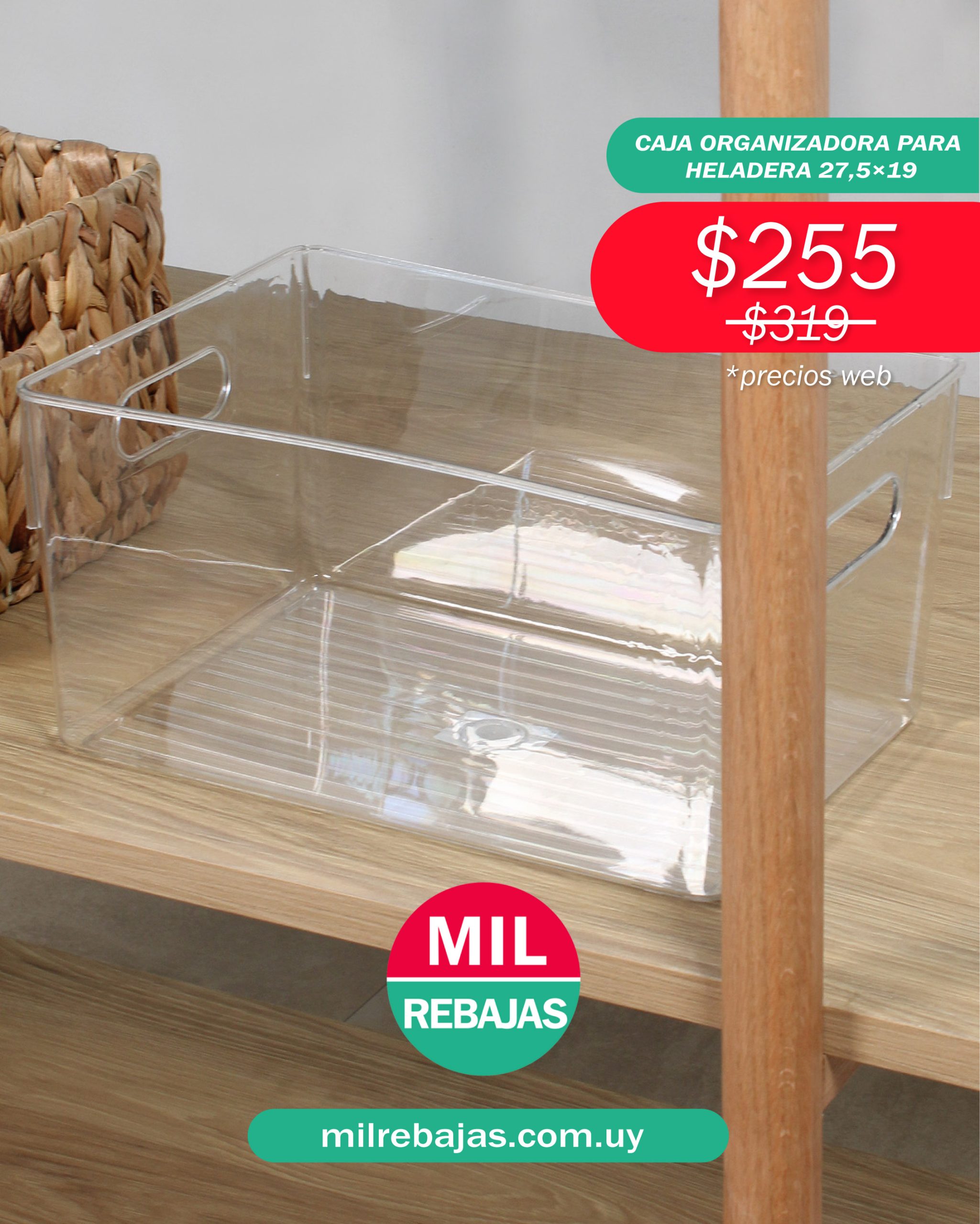 Caja Organizadora Para Heladera 27,5x19