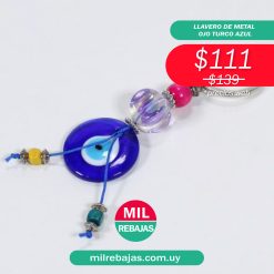 Llavero De Metal Ojo Turco Azul